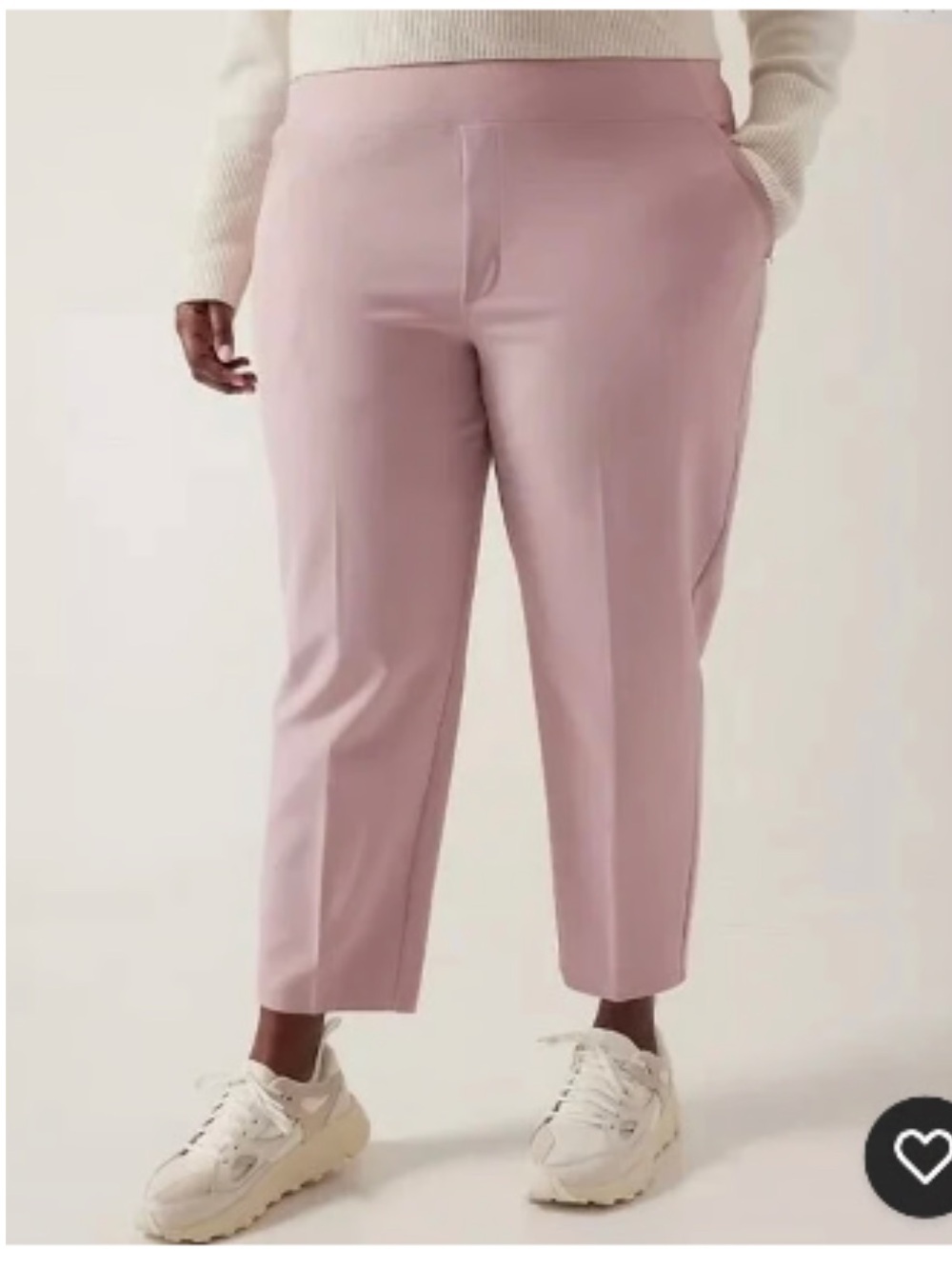 Athlete Endless High Rise Cropped Pull On Pant Smoked Mauve